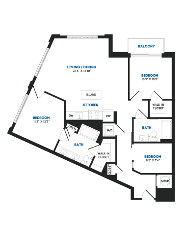 2 bed 2 bath E at Coda at Bryant Street, Washington DC