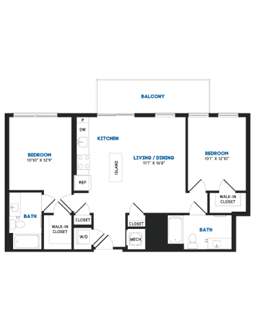 2 bed 2 bath S at Coda at Bryant Street, Washington