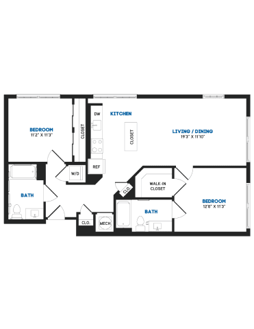 2 bed 2 bath T at Coda at Bryant Street, Washington DC