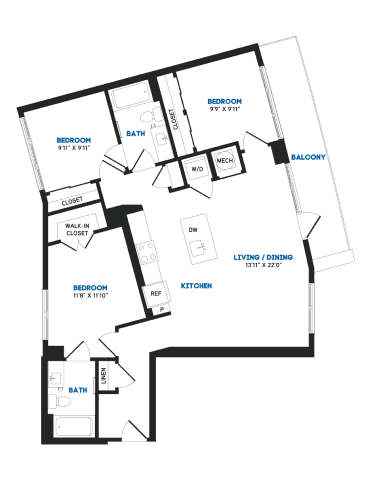 3 bed 2 bath at Coda at Bryant Street, Washington, DC