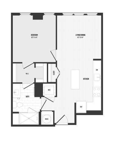 1 bedroom 1 bathroom Z 1 bedroom 1 bathroom Z at Coda at Bryant Street, Washington, DC 20002