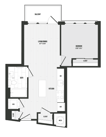 1 bedroom 1 bath H 1 bedroom 1 bath H at Coda at Bryant Street, Washington DC