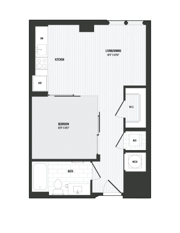 1 bedroom 1 bathroom H at Coda at Bryant Street, Washington, DC