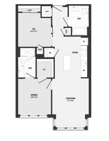 2 bed 2 bathroom S at Coda at Bryant Street, Washington, DC