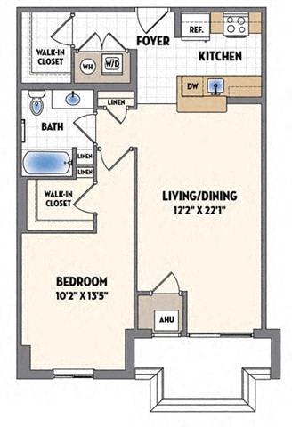 a03 Floor Plan at Loree Grand at Union Place, Washington, DC, 20002