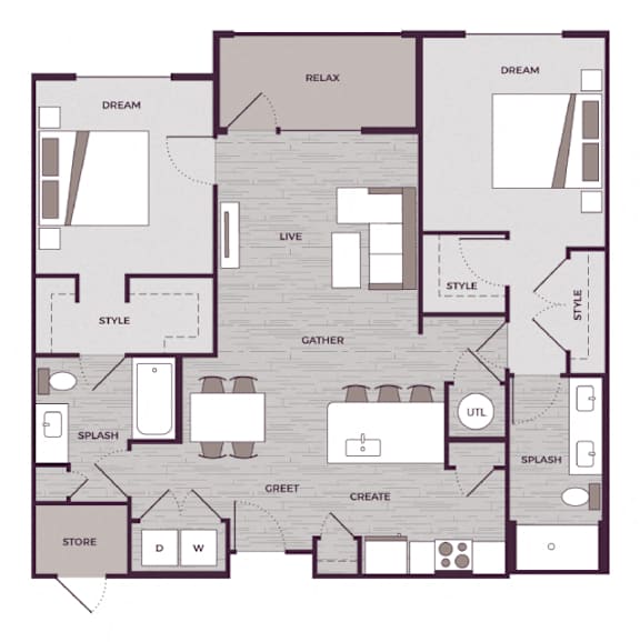 B3M Floor Plan at The Aster Cary, Cary North Carolina