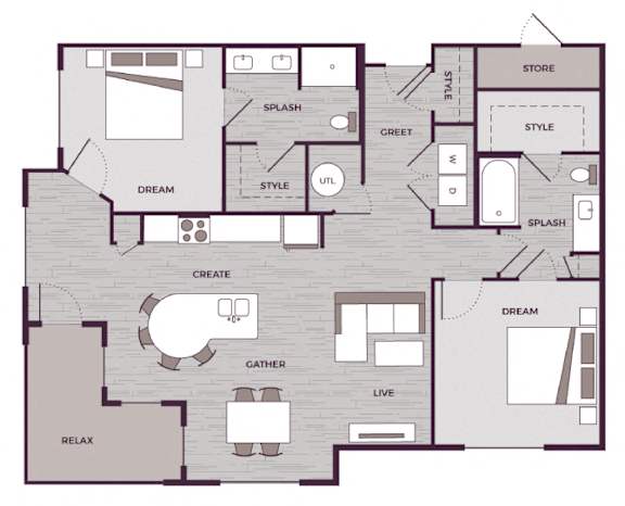 B4M Floor Plan at The Aster Cary, Cary, 27519