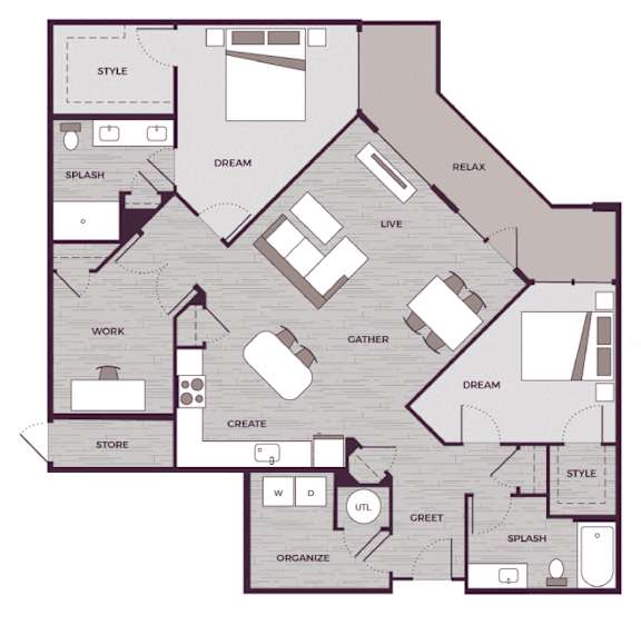 B6G Floor Plan at The Aster Cary, Cary, NC