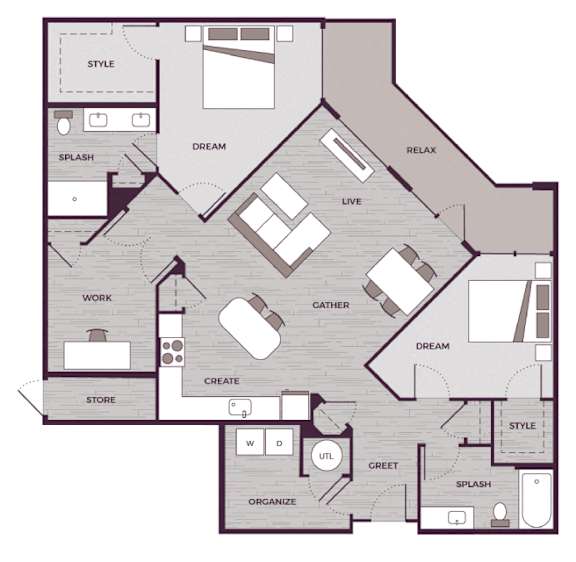 B6M Floor Plan at The Aster Cary, Cary