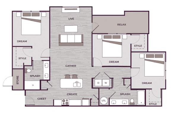 C1G Floor Plan at The Aster Cary, Cary, NC 27519
