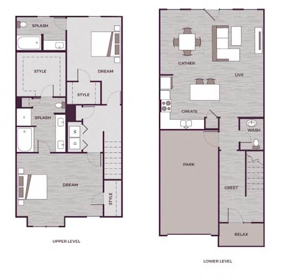 T1 Floor Plan at The Aster Cary, North Carolina