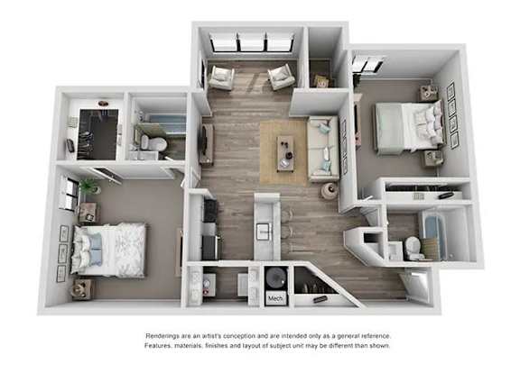 Voyager Floor Plan at Compass at City Center, Newport News, VA