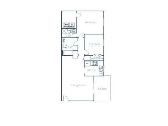 B2 Floor Plan at The Pointe at Midtown, Raleigh, NC 27609