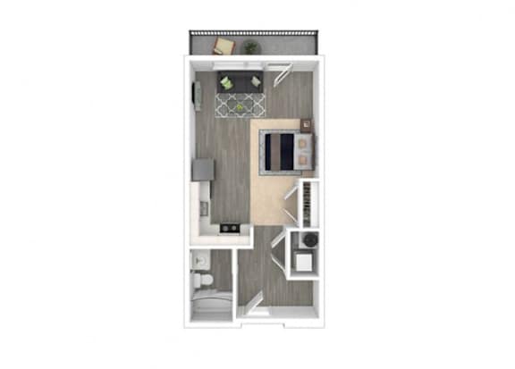 Dahlia Floor Plan at Lotus Republic Apartments, Salt Lake City, UT, 84111