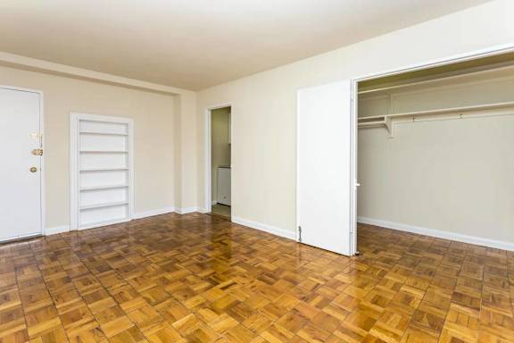 Spacious studio with hardwood floors and closet at Empire Apartments, Washington, 20006