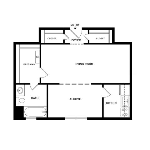 Studio 15 at Empire Apartments, Washington, 20006