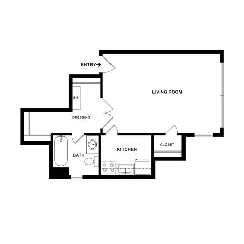 Studio 4 at Empire Apartments, Washington, DC 20006