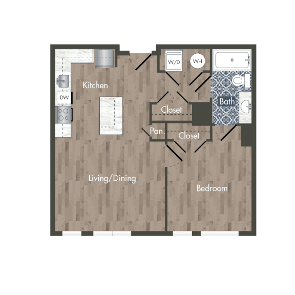 A5A Floor Plan at Park Kennedy, Washington