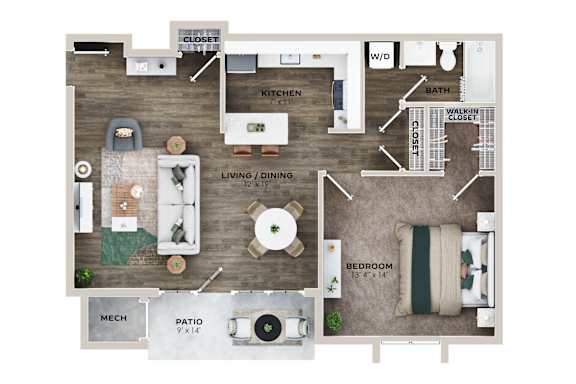 1 bed 1 bath at Shenandoah Station Apartments, Triangle, VA