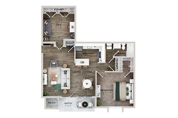 1 bed 1 bath B at Shenandoah Station Apartments, Triangle, Virginia