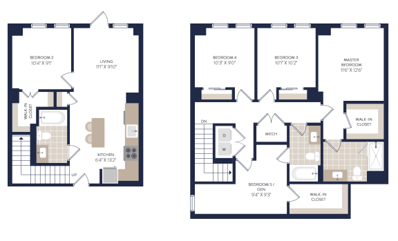 a floor plan of a bedroom apartment