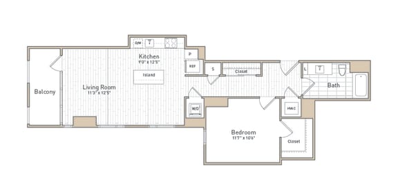 a floor plan of a home at The Boro, Tysons, 22102