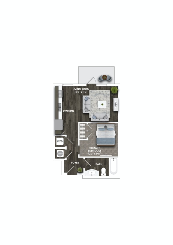S2 Floor Plan at 1405 Point, Baltimore, Maryland