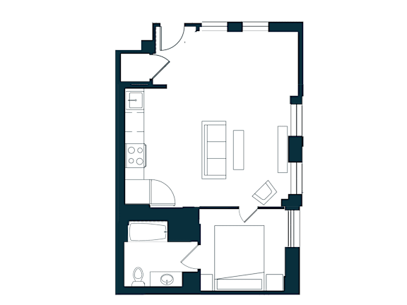 Floor Plan  A1A Floor Plan at The Residences at St. Elizabeths East, Washington, DC