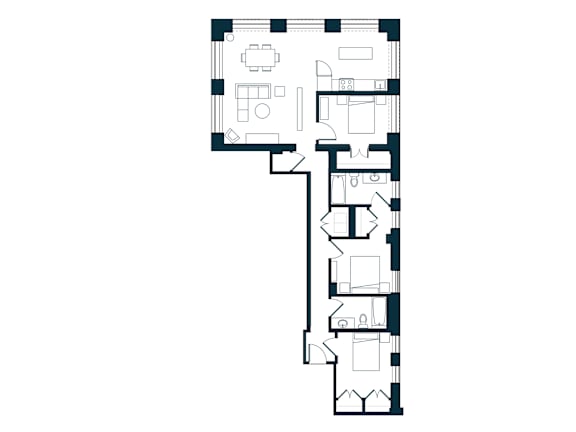 C2A Floor Plan at The Residences at St. Elizabeths East, District of Columbia