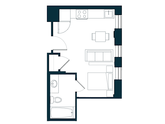 Floor Plan  S1A Floor Plan at The Residences at St. Elizabeths East, Washington, 20032