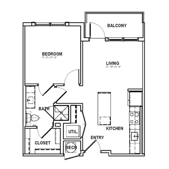 A6 Floor Plan at The Sully, Chantilly, VA