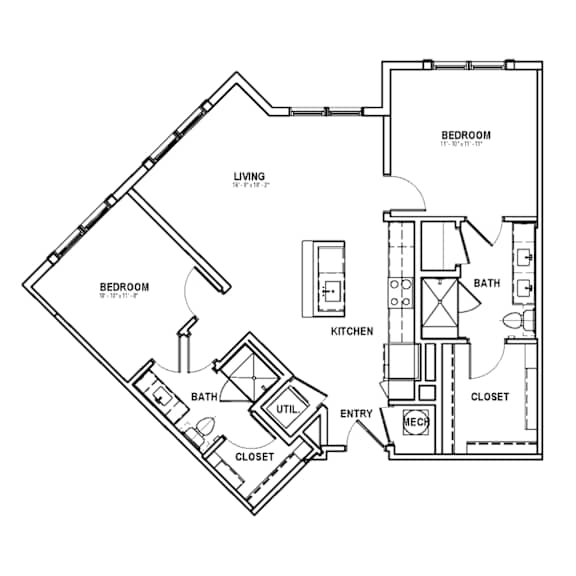 B7 Floor Plan at The Sully, Chantilly, Virginia
