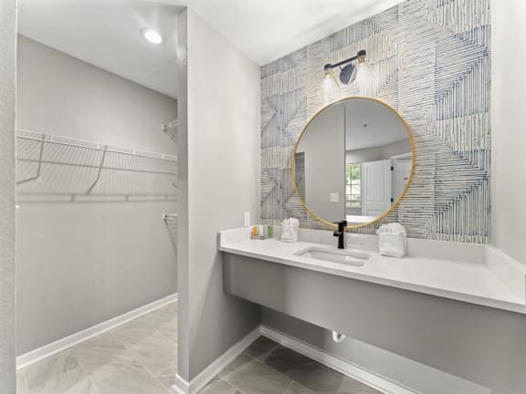 spacious bathroom with connected large closet at 505 Collection, Atlanta, GA, 30305