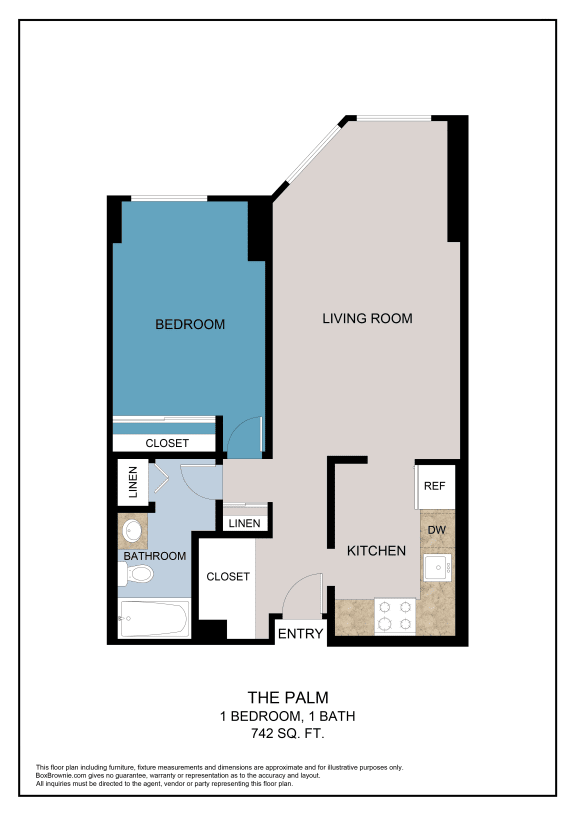 The Palms Floor Plan at ELEVATE Apartment Homes, Minneapolis, MN