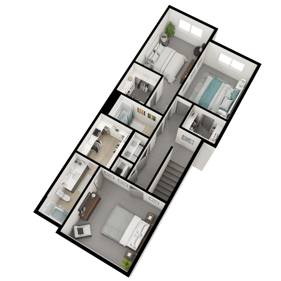 Floor Plan  3 Bed Floorplan at Fossil Cove, Pleasant Grove, 84062