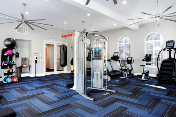 Fitness Center With Updated Equipment at The Missions at Rio Vista, San Diego, CA