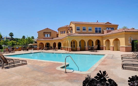 Pool side at RiverEdge Terrace* Apartments, San Diego, 92154