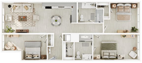 Floor Plan  a1 floor plan 1 bedroom 1190 square feet the