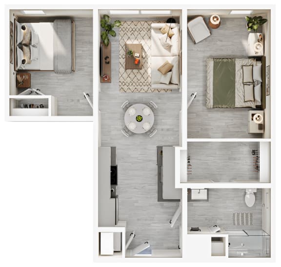 Floor Plan  a floor plan of a house with a bedroom and a living room