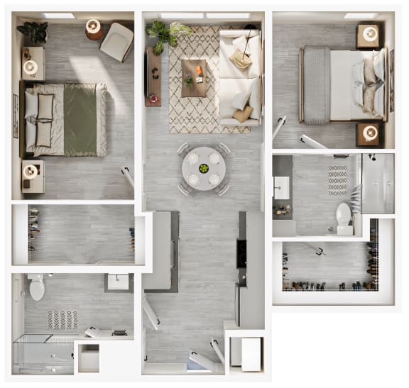 Floor Plan  2 Bed 2 Bath Floorplan