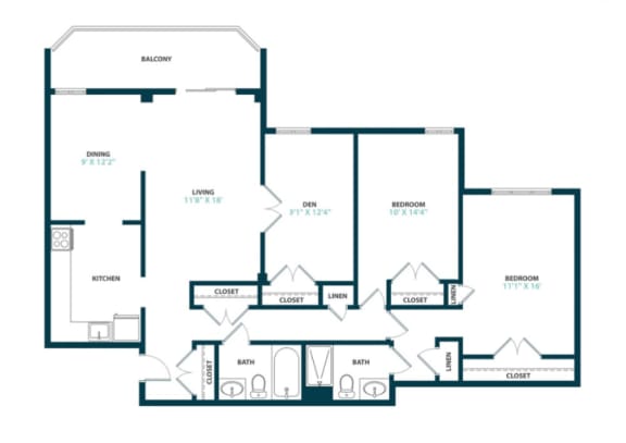 a floor plan of a house with a large living room