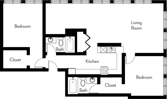 A1-Z Floor Plan A1-Z Floor Plan at The Luckman, Cleveland
