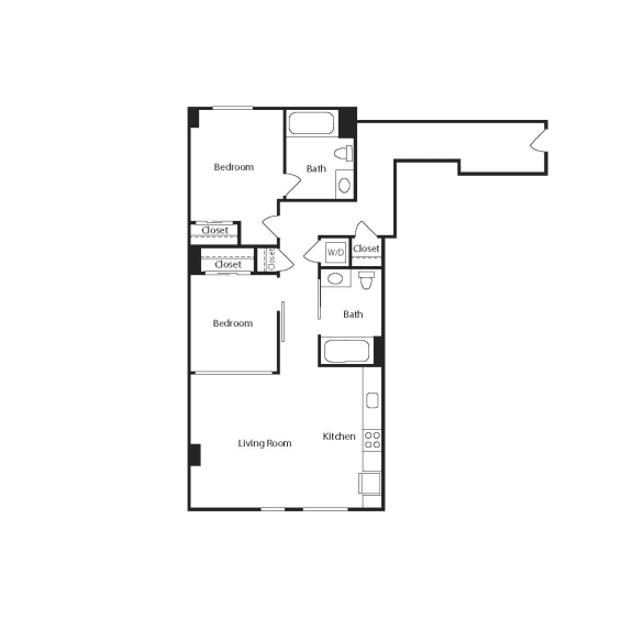 bedroom floor plan | the social at stadium walk apartment homes for rent in ft lauderdale