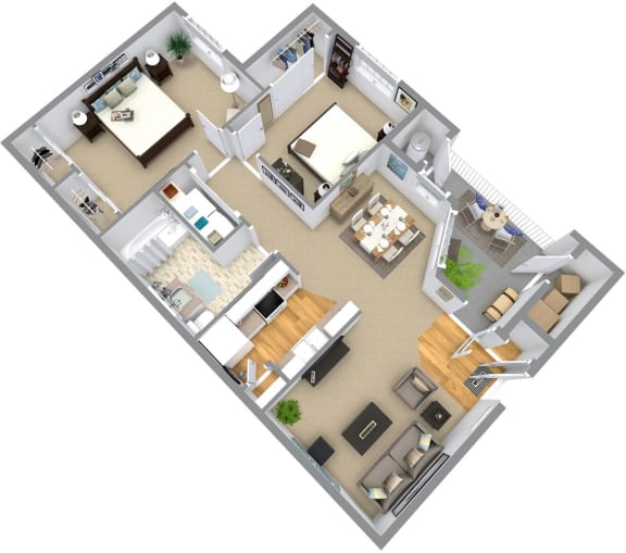 2bedroom 1bath Floor Plan at Monarch Meadows, Utah, 84096