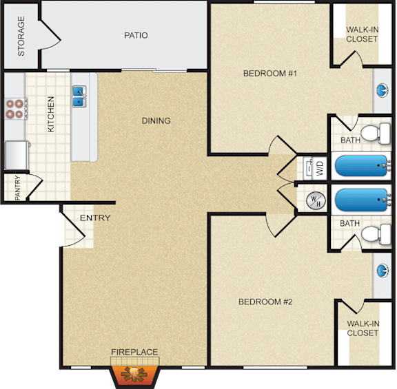 Two bedroom Two bathroom