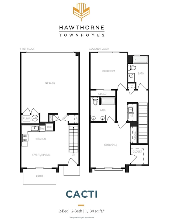 Cacti Floor Plan at Hawthorne Townhomes, Utah