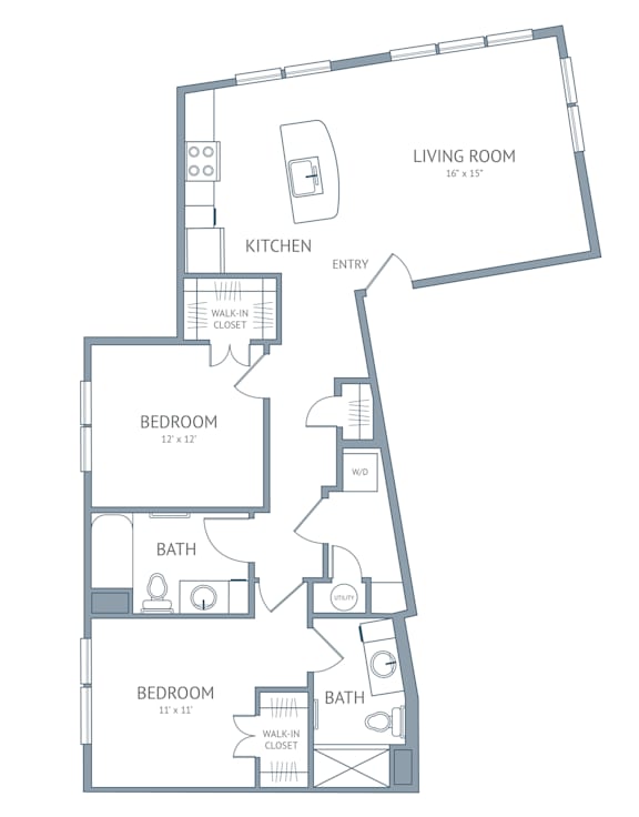 Okeefe two bedroom tow bathroom