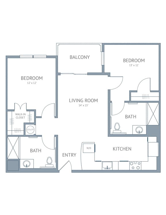 Wright two bedroom two bathroom
