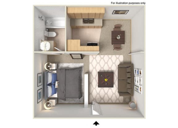 3d floorplan at Softwind Point, Vista, 92081