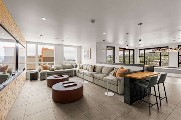 Modern Living Room with Natural Light at Axle, Washington